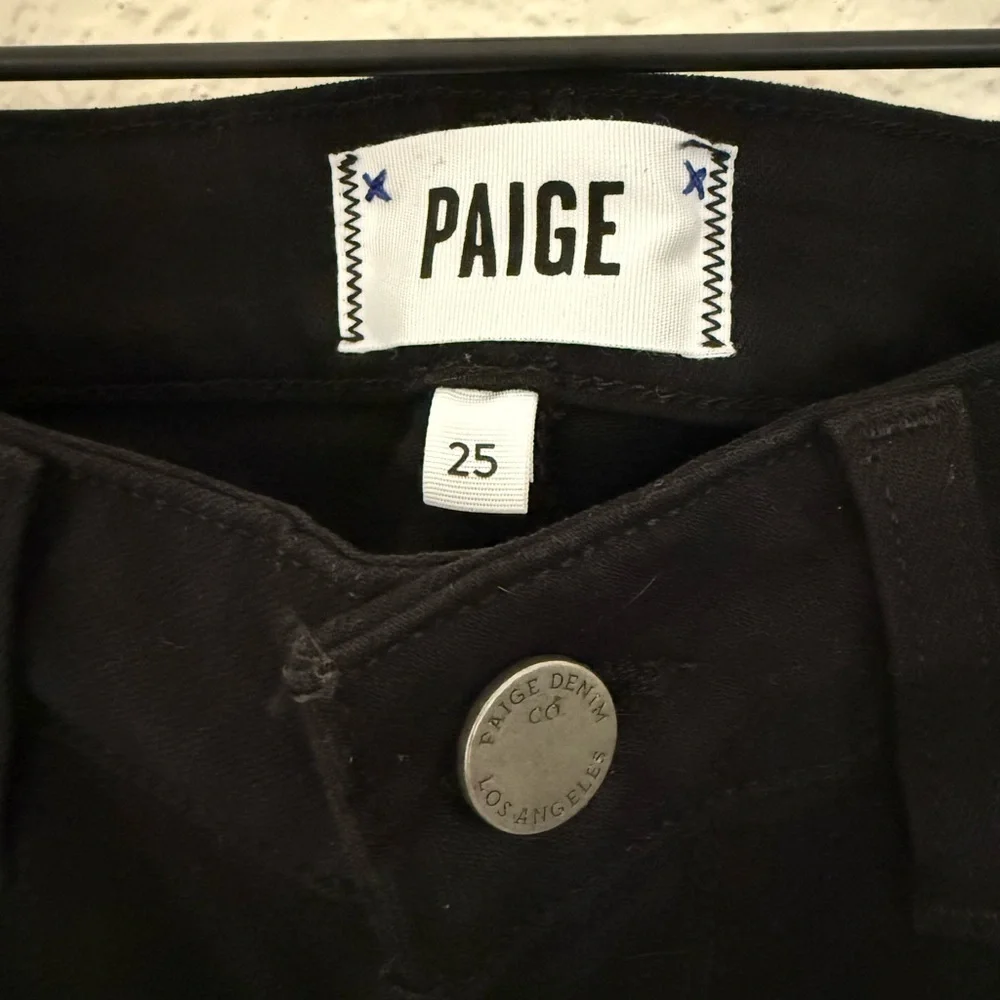 PAIGE Jeans The Rory Crop Flare Black - Picture 3 of 8
